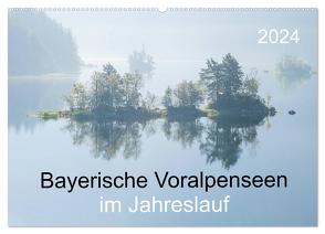 Bayerische Voralpenseen im Jahreslauf (Wandkalender 2024 DIN A2 quer), CALVENDO Monatskalender von Maier,  Norbert