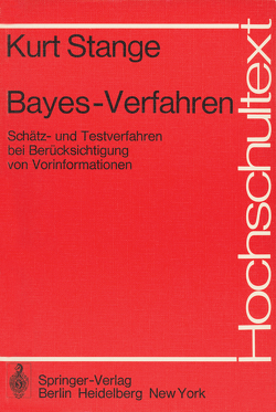 Bayes-Verfahren von Deutler,  T., Stange,  K., Wilrich,  P.-T.