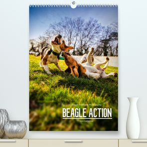 Beagle Action – Wilde Kuscheltiere (Premium, hochwertiger DIN A2 Wandkalender 2023, Kunstdruck in Hochglanz) von Hartmann,  Gregor