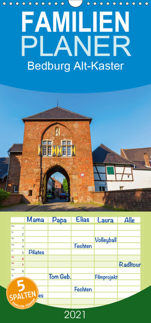 Bedburg Alt-Kaster – Familienplaner hoch (Wandkalender 2021 , 21 cm x 45 cm, hoch) von Müller,  Christian