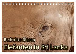 Bedrohte Riesen – Elefanten in Sri Lanka (Tischkalender 2024 DIN A5 quer), CALVENDO Monatskalender von Sobottka,  Joerg