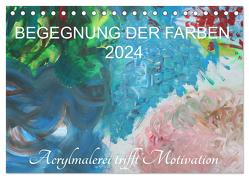 BEGEGNUNG DER FARBEN (Tischkalender 2024 DIN A5 quer), CALVENDO Monatskalender von Hampe-Neves,  Sabine