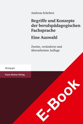 Begriffe und Konzepte der berufspädagogischen Fachsprache – Eine Auswahl von Schelten,  Andreas