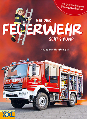 Bei der Feuerwehr geht’s rund – mit großem farbigem Feuerwehr-Poster