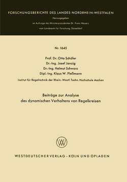 Beiträge zur Analyse des dynamischen Verhaltens von Regelkreisen von Janzig,  Josef, Pleßmann,  Klaus W., Schäfer,  Otto, Schwarz,  Helmut