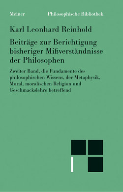 Beiträge zur Berichtigung bisheriger Mißverständnisse der Philosophen. Zweiter Band von Reinhold,  Karl Leonhard