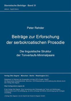 Beiträge zur Erforschung der serbokroatischen Prosodie von Rehder,  Peter