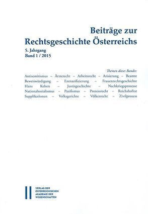 Beiträge zur Rechtsgeschichte Österreichs von Olechowski,  Thomas