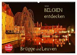 Belgien entdecken – Brügge und Leuven (Wandkalender 2024 DIN A2 quer), CALVENDO Monatskalender von Heußlein,  Jutta