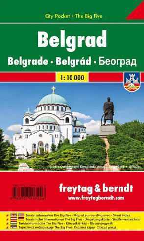 Belgrad, Stadtplan 1:10.000, City Pocket + The Big Five