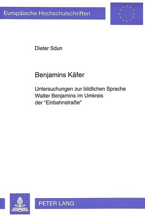 Benjamins Käfer von Sdun,  Dieter