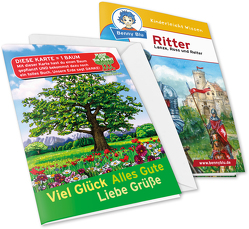 Benny Blu – Set Glückwunschkarte Motiv Baum + Wissensbuch Ritter von Schöner,  Gregor, Spangenberg,  Frithjof, Stubenrauch,  Petra