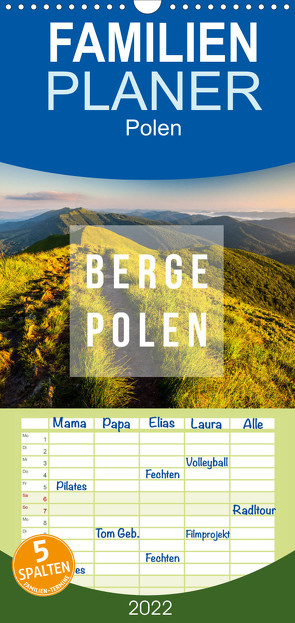 Familienplaner Berge. Polen (Wandkalender 2022 , 21 cm x 45 cm, hoch) von Gospodarek,  Mikolaj