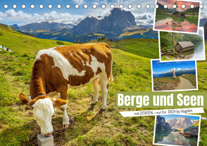 Berge und Seen, mit Zitaten – nur für Dich by VogtArt (Tischkalender 2023 DIN A5 quer) von VogtArt