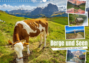 Berge und Seen, mit Zitaten – nur für Dich by VogtArt (Wandkalender 2023 DIN A3 quer) von VogtArt
