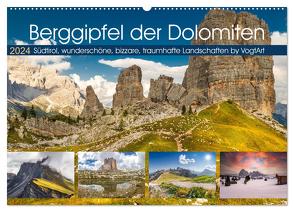 Berggipfel der Dolomiten (Wandkalender 2024 DIN A2 quer), CALVENDO Monatskalender von VogtArt,  VogtArt