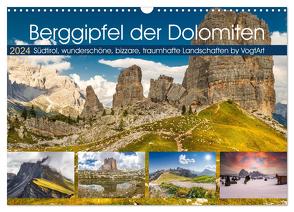 Berggipfel der Dolomiten (Wandkalender 2024 DIN A3 quer), CALVENDO Monatskalender von VogtArt,  VogtArt