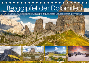 Berggipfel der DolomitenAT-Version (Tischkalender 2023 DIN A5 quer) von VogtArt