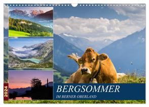 Bergsommer im Berner Oberland (Wandkalender 2024 DIN A3 quer), CALVENDO Monatskalender von Caccia,  Enrico