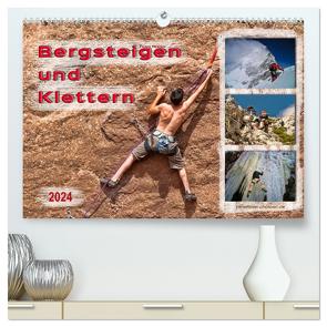 Bergsteigen und Klettern (hochwertiger Premium Wandkalender 2024 DIN A2 quer), Kunstdruck in Hochglanz von Roder,  Peter