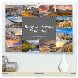 Bergwanderung Dolomiten rund um die Drei Zinnen (hochwertiger Premium Wandkalender 2024 DIN A2 quer), Kunstdruck in Hochglanz von Meutzner,  Dirk