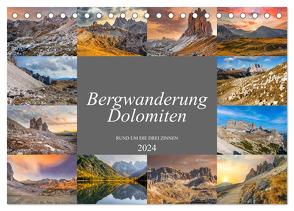 Bergwanderung Dolomiten rund um die Drei Zinnen (Tischkalender 2024 DIN A5 quer), CALVENDO Monatskalender von Meutzner,  Dirk