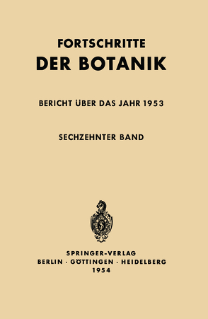 Bericht über das Jahr 1953 von Gäumann,  Ernst, Renner,  Otto
