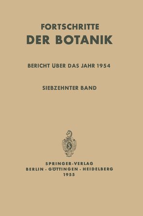 Bericht über das Jahr 1954 von Beyschlag,  Wolfram, Büdel,  Burkhard, Cushman,  John, Francis,  Dennis, Lüttge,  Ulrich