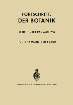 Bericht über das Jahr 1962 von Bünning,  Erwin, Gäumann,  Ernst