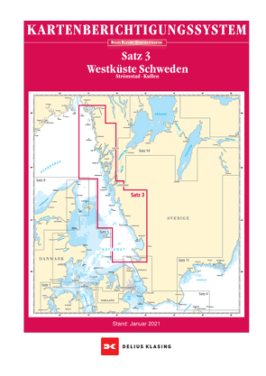 Berichtigung Sportbootkarten Satz 3: Westküste Schweden (Ausgabe 2022)