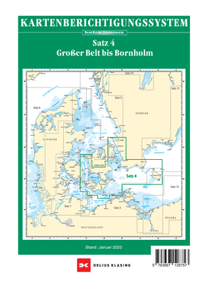 Berichtigung Sportbootkarten Satz 4: Großer Belt bis Bornholm (Ausgabe 2023)