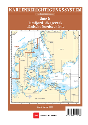 Berichtigung Sportbootkarten Satz 6: Limfjord – Skagerrak – Dänische Nordseeküste (Ausgabe 2023)