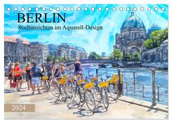 Berlin – Stadtansichten im Aquarell-Design (Tischkalender 2024 DIN A5 quer), CALVENDO Monatskalender von Frost,  Anja