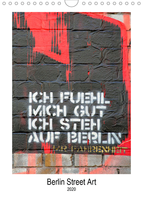 Berlin Street Art (Wandkalender 2020 DIN A4 hoch) von Vogel,  Tobias