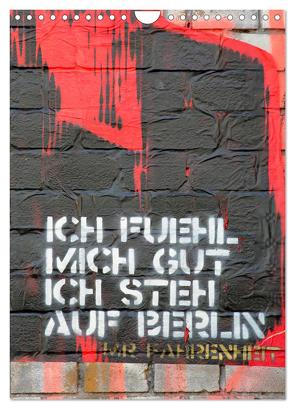 Berlin Street Art (Wandkalender 2024 DIN A4 hoch), CALVENDO Monatskalender von Vogel,  Tobias