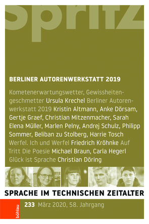 Berliner Autorenwerkstatt 2019 von Geiger,  Thomas, Miller,  Norbert, Sartorius,  Joachim