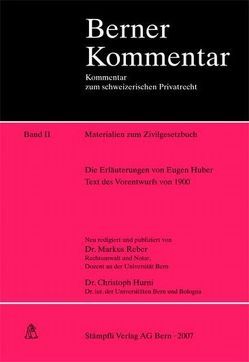 Materialien zum Zivilgesetzbuch Band II von Becker,  Hermann, Gmür,  Max, Hurni,  Christoph, Meier-Hayoz,  A, Reber,  Markus