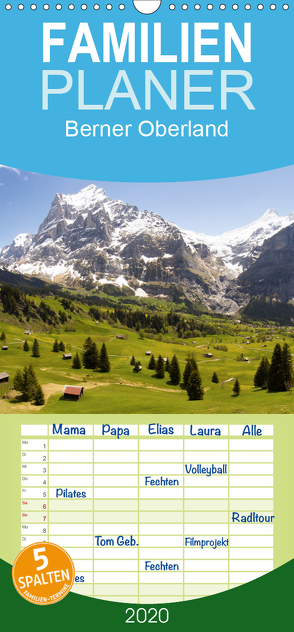 Berner Oberland – Familienplaner hoch (Wandkalender 2020 , 21 cm x 45 cm, hoch) von Kulla,  Alexander