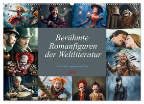 Berühmte Romanfiguren der Weltliteratur (Wandkalender 2024 DIN A2 quer), CALVENDO Monatskalender von Meutzner,  Dirk