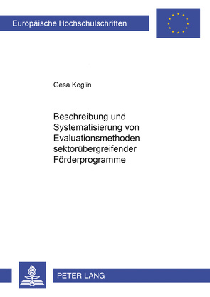 Beschreibung und Systematisierung von Evaluationsmethoden sektorübergreifender Förderprogramme von Koglin,  Gesa