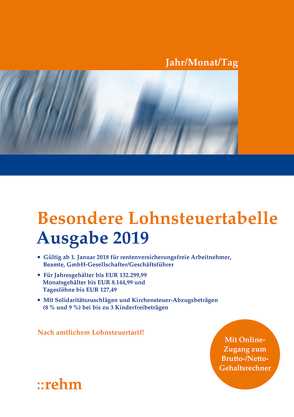 Besondere Lohnsteuertabelle 2019 – Jahr/Monat/Tag