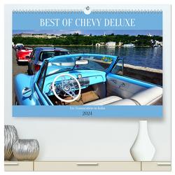 Best of Chevy DeLuxe – Ein Traumcabrio in Kuba (hochwertiger Premium Wandkalender 2024 DIN A2 quer), Kunstdruck in Hochglanz von von Loewis of Menar,  Henning