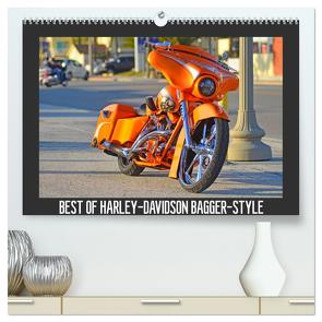 BEST OF HARLEY-DAVIDSON BAGGER-STYLE (hochwertiger Premium Wandkalender 2024 DIN A2 quer), Kunstdruck in Hochglanz von Wolf,  Volker