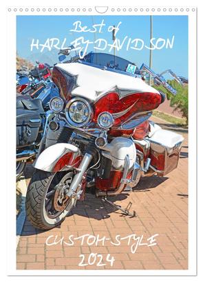 Best of Harley-Davidson Custom-Style 2024 (Wandkalender 2024 DIN A3 hoch), CALVENDO Monatskalender von Wolf,  Volker