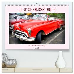 Best of Oldsmobile – Ein Cabrio Klassiker in Kuba (hochwertiger Premium Wandkalender 2024 DIN A2 quer), Kunstdruck in Hochglanz von von Loewis of Menar,  Henning