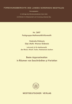 Beste Approximation in Räumen von beschränkter p-Variation von Dickmeis,  Gabriele