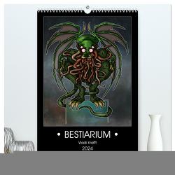 Bestiarium Vladi Krafft (hochwertiger Premium Wandkalender 2024 DIN A2 hoch), Kunstdruck in Hochglanz von Krafft,  Vladi