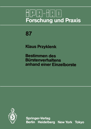 Bestimmen des Bürstenverhaltens anhand einer Einzelborste von Przyklenk,  Klaus