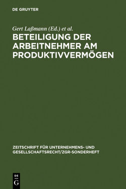 Beteiligung der Arbeitnehmer am Produktivvermögen von Lassmann,  Gert, Schwark,  Eberhard