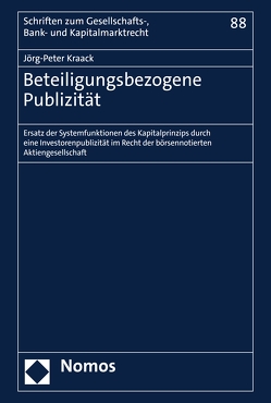 Beteiligungsbezogene Publizität von Kraack,  Jörg-Peter